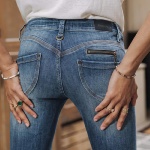 Jeans slim 7-8eme femme Freeman T Porter Alexa cropped Pacific
