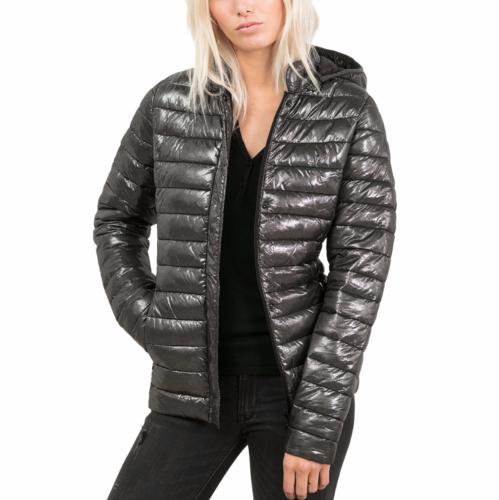 doudoune femme noir brillante