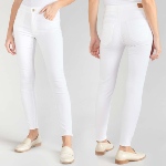 Jeans blanc slim taille haute Le Temps des Cerises Pulp