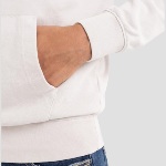 Sweat capuche Replay Jeans gris blanc