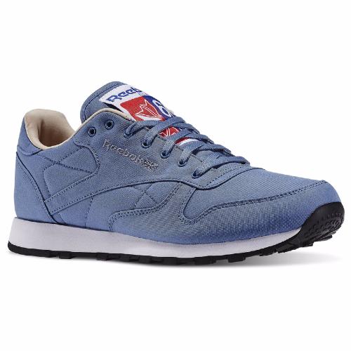 reebok leather bleu