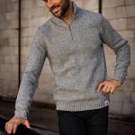 Pull en laine col camionneur Freeman T Porter Franky Kiruna gris