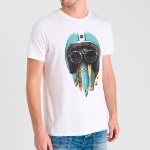 T Shirt Le Temps des Cerises homme Lepic blanc