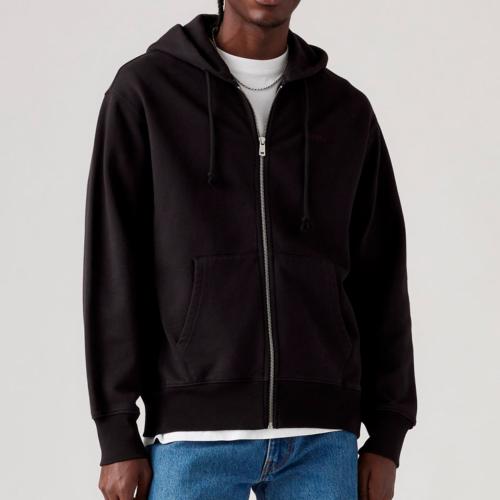 Sweat zippé capuche Levis noir