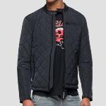 Blouson veste moto noire Replay Jeans pour homme