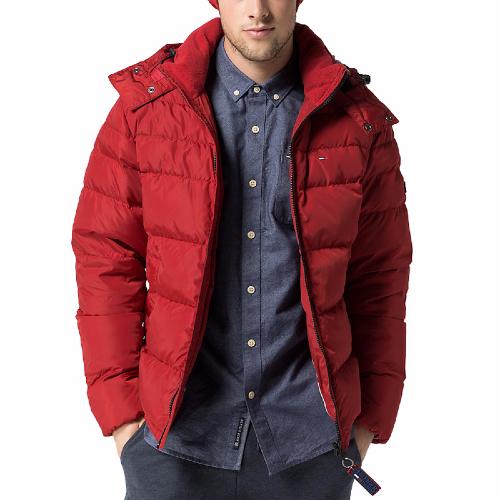 doudoune rouge tommy hilfiger denim homme