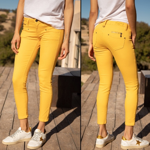 Pantalon 7/8 éme femme Freeman T Porter Alexa Cropped jaune