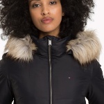 Manteau Blouson noir Tommy Hilfiger Jeans femme