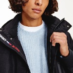 Blouson Tommy Hilfiger Jeans homme coupe bomber technique noir