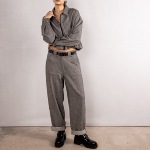 Pantalon large femme Freeman T Porter Naya Dalton gris
