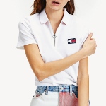 Polo femme Tommy Hilfiger Jeans blanc