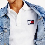 Polo blanc Tommy Jeans pour homme