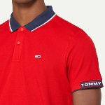 Polo Tommy Hilfiger Jeans homme rouge
