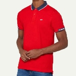 Polo Tommy Hilfiger Jeans homme rouge