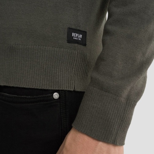 PULL EN COTON PIMA ET CACHEMIRE MARINE 03G5 - Boutique Loden