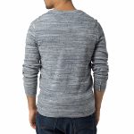 pull Tommy Hilfiger en coton bleu chiné et texturé pour homme