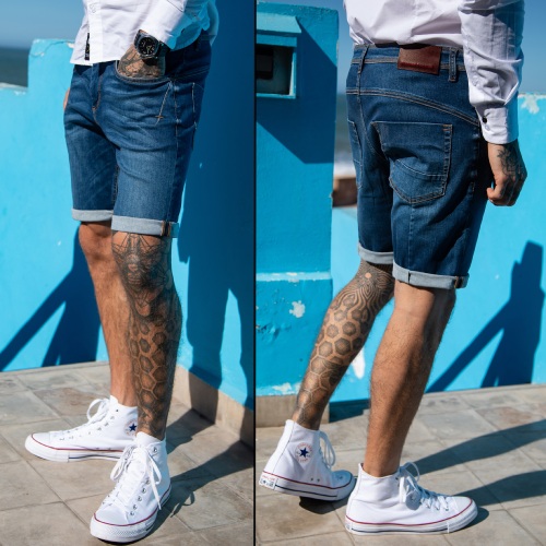 Short en Jean Freeman T Porter homme Indiana Cross