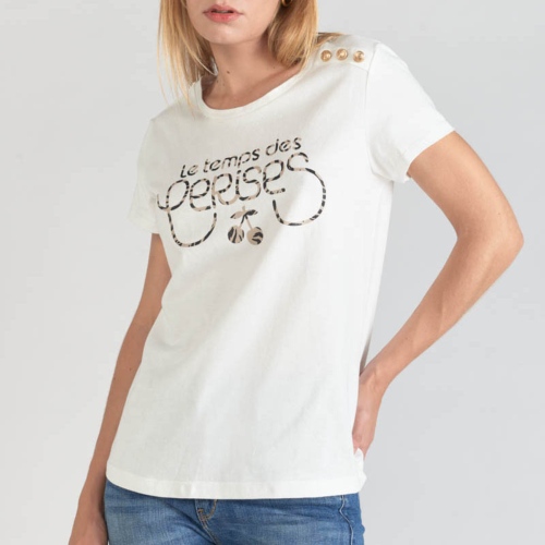 T Shirt Le Temps des Cerises femme Savana blanc