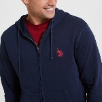 Veste / Sweat zippé capuche Us Polo Assn bleu marine