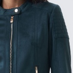 Veste en en suédine verte Salsa femme