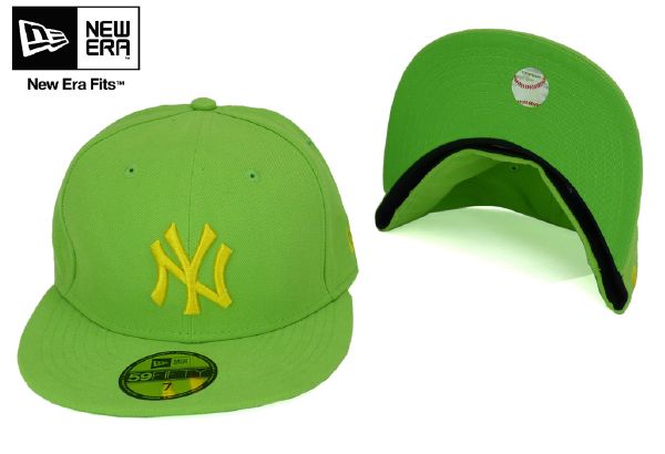 new era - casquette new era NY New York" Seascont Mlb Neyyan " verte , logo NY brodé jaune