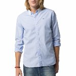 Chemise Tommy Hilfiger homme Faxon bleu rayé, col blanc