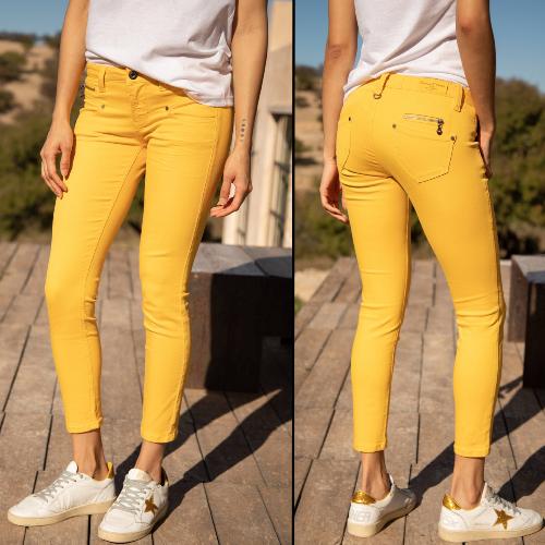 Pantalon 7/8 éme femme Freeman T Porter Alexa Cropped jaune