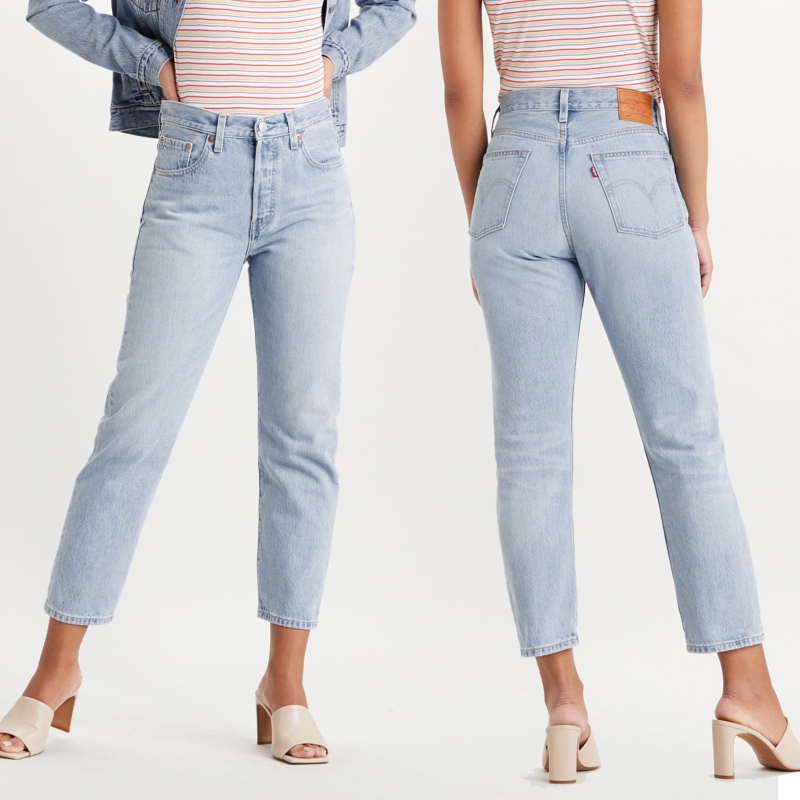 Levi's 501 Skinny Jeans Femme – Jean Droit Ajusté, Coupe Iconique Intemporelle