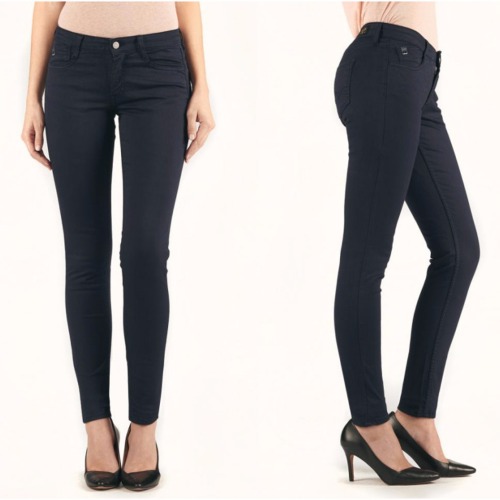 Pantalon bleu marine Le Temps des Cerises 316 coupe slim femme