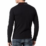 Polo Tommy Hilfiger homme manches longues modèle Paddy noir