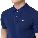 Polo Tommy Hilfiger modèle Pilot Big Flag Polo bleu pour homme