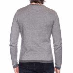 Pull Freeman T Porter homme modèle Sven Fancy en coton gris col V