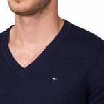 Pull Tommy Hilfiger homme modèle Timber bleu marine