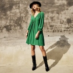 Robe Freeman T Porter femme Juna Plain Color verte