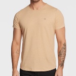 T Shirt Tommy Hilfiger Jeans homme beige chiné