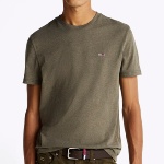 Tee Shirt Tommy Hilfiger Jeans homme kaki chiné