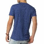 Tee Shirt Tommy Hilfiger homme modèle Panson Jaspe bleu chiné