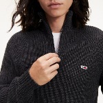 Pull col montant Tommy Hilfiger homme gris anthracite