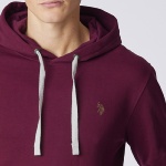 Sweat à capuche Us Polo Assn Lex bordeaux