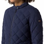 Blouson femme Tommy Hilfiger coupe veste modèle Gaby bleu marine doublée duvet plumes