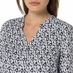 Blouse Tommy Hilfiger femme en viscose blanc à motifs bleu majolica