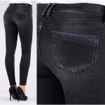 Jean skinny femme Le Temps des Cerises Power3 noir used