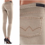 Jean Le Temps des Cerises Ultrapower beige wa112 coupe skinny femme