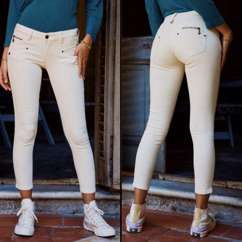 Pantalon femme Freeman T Porter Alexa Cropped Slim egret