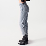 Jeans Salsa femme True Cropped Slim bleu clair