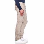 Pantalon Freeman T Porter homme modèle Eddy en coton stretch beige