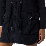 Parka Tommy Hilfiger femme en coton bleu marine