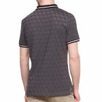 Polo Freeman T Porter homme modèle Ridley Diamond Copes Jacquard gris anthracite