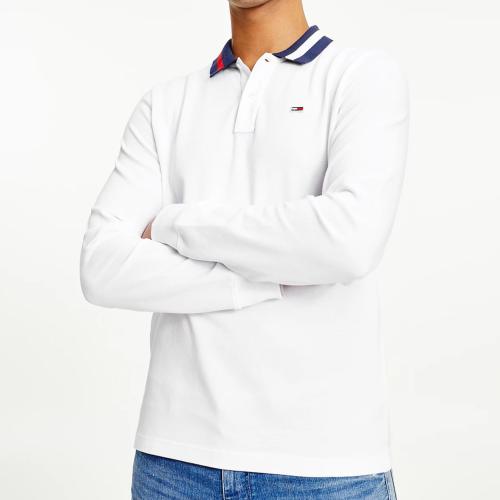 Polo manches longues Tommy Hilfiger blanc