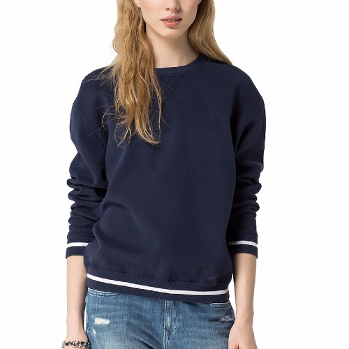 Sweat Tommy Hilfiger femme modèle Alaska bleu marine peacoat